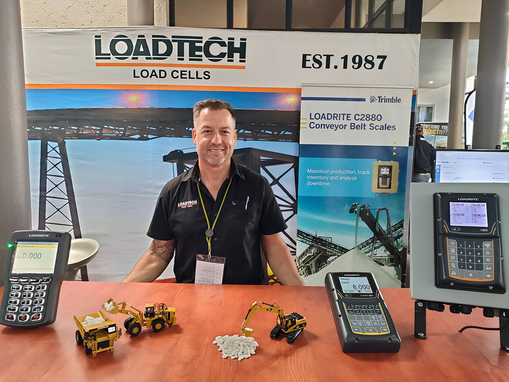 Glen Webster, sales director at Loadtech, at the recent IQSA conference, where the company cast the spotlight on mining efficiency