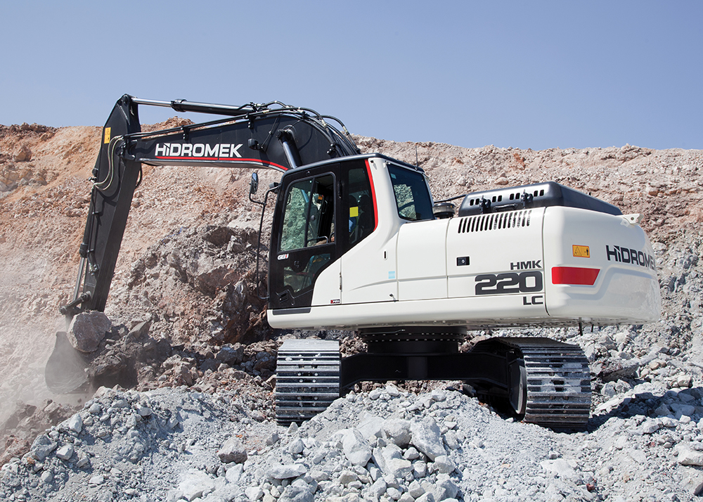 Sprockets on a Hidromek crawler excavator need to be replaced between 2,000 and 3,000 hours. 