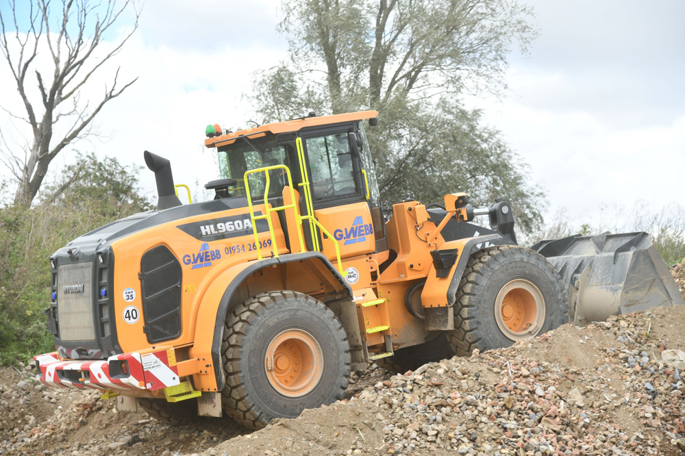 G Webb Haulage’s Hyundai HL960A wheeled loader