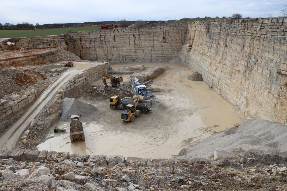 The Jura quarry operated by SH-Jura Steinbruch, part of the Seizmeir Group