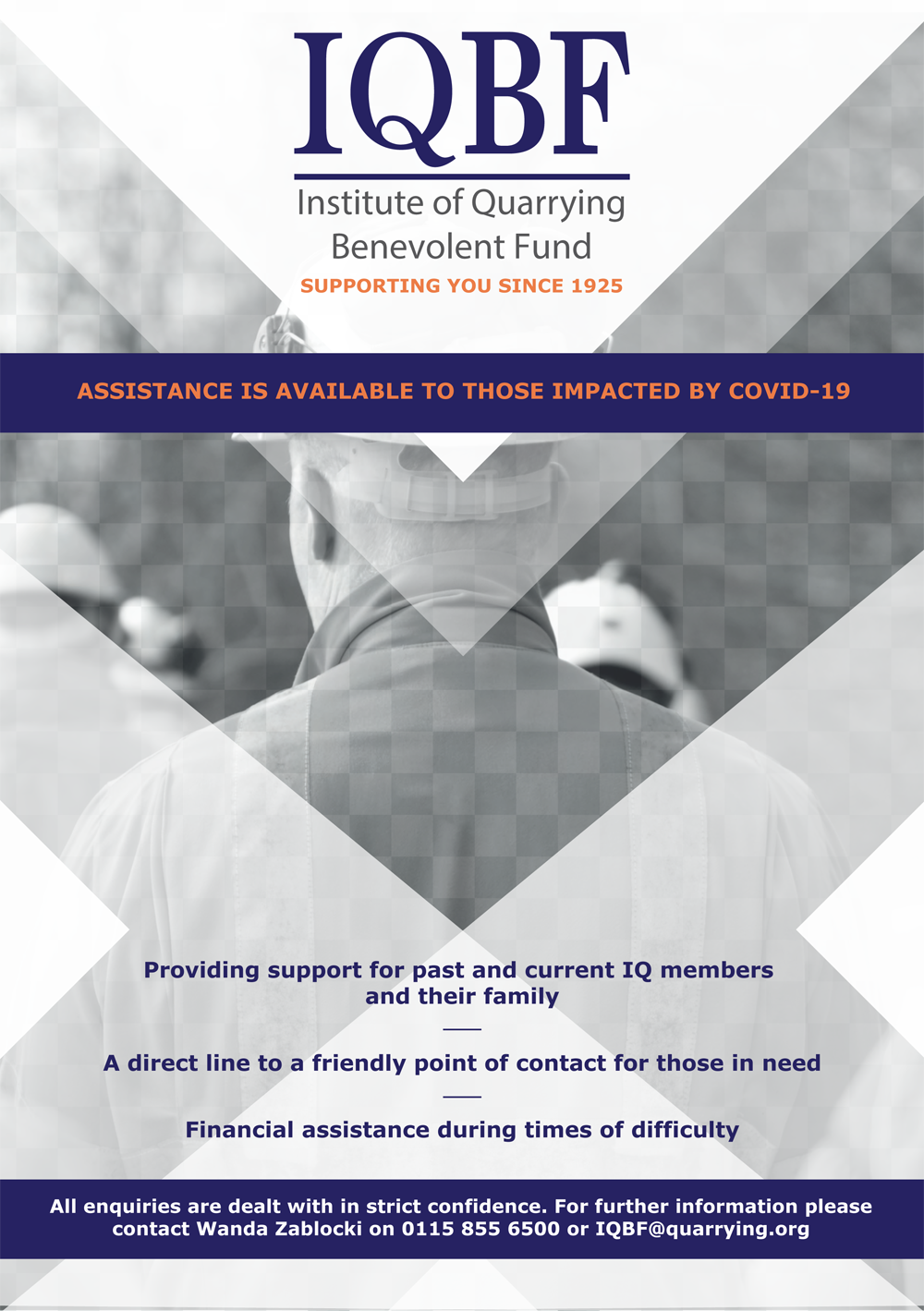 A poster promoting the IQ Benevolent Fund was recently sent to bigger IQ member companies