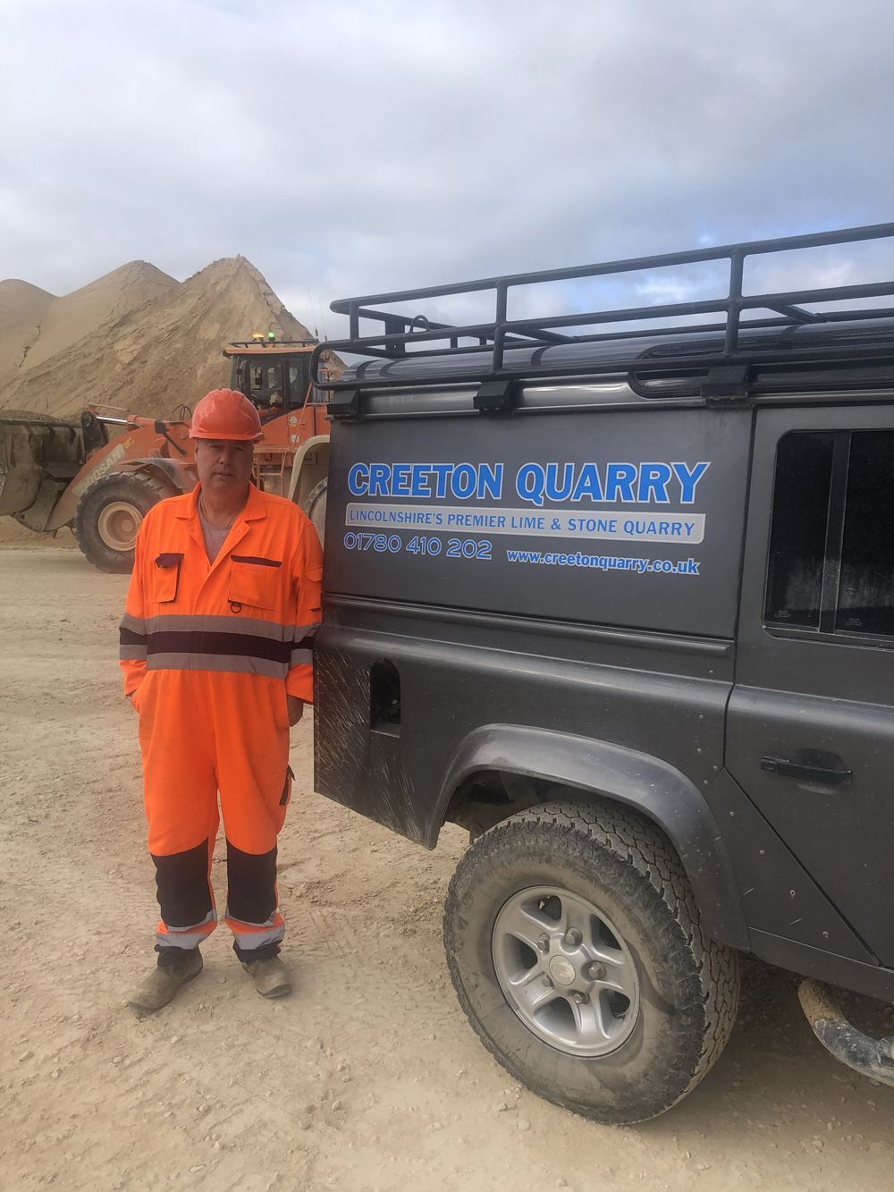 Steve Johnson, manager of Creeton Quarry, part of the Johnston Quarry Group