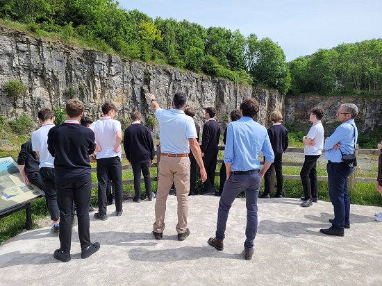 Schoolchildren at The National Stone Centre