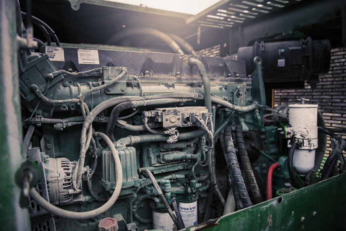 A D13 Volvo Penta engine in an aggregates crusher