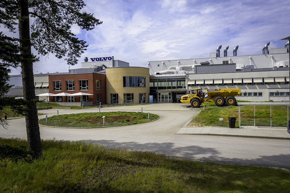 The Volvo A30G articulated hauler made from fossil-free steel was built at Braås