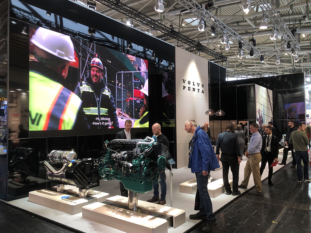 The eye-catching Volvo Penta stand at bauma 2022