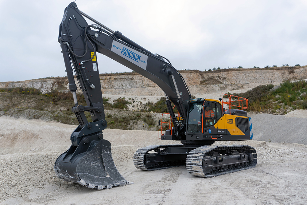 Ashcourt Group’s first Volvo EC550E crawler excavator at Partridge Hall Quarry