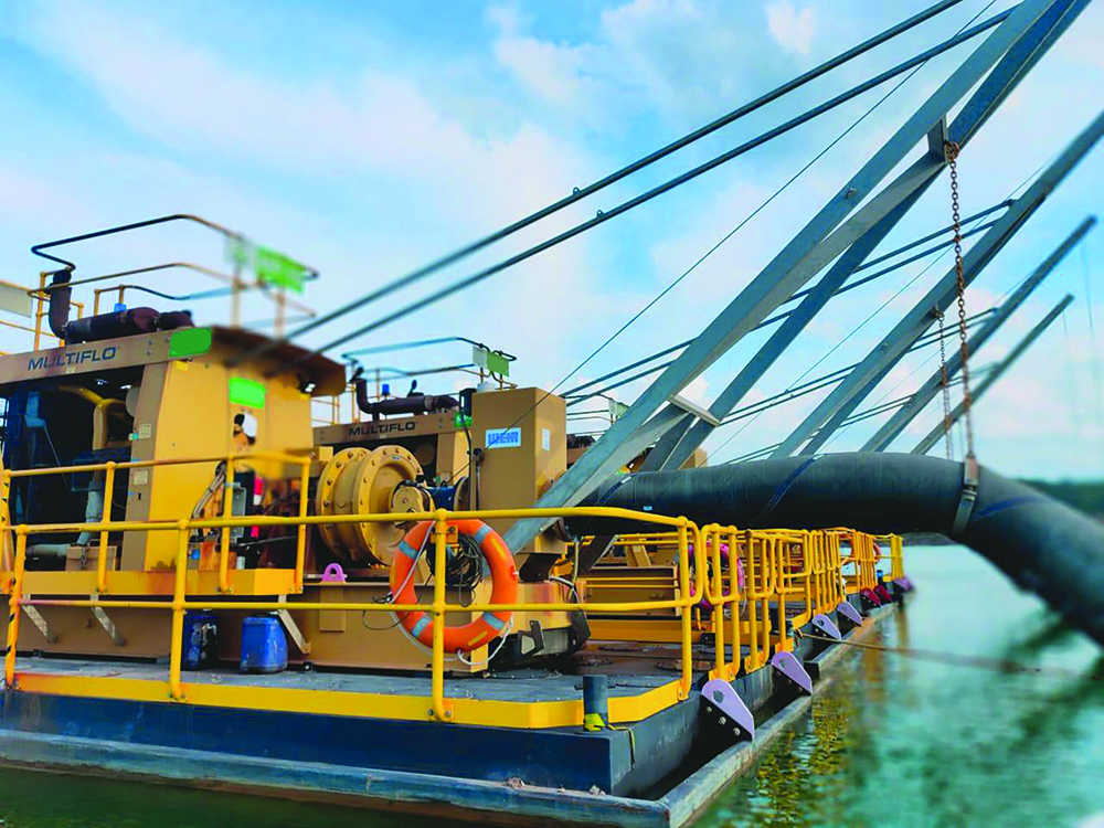 Weir Multiflo Pump Units transporting water around site