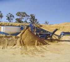 WA Limestone washed sand stockpile from M2500