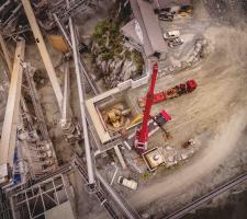 Norstone Tau quarry’s primary gyratory crusher 