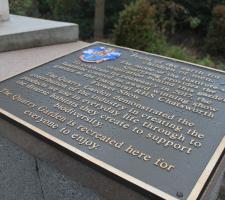 Plaque at IQ Quarry Garden