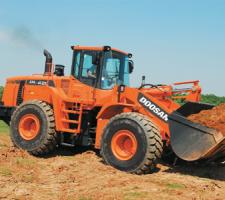 The Doosan DL420 wheeled loader