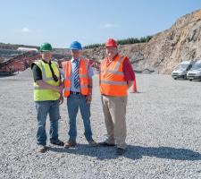 Jim Jamieson,  Paul Lilley and Nigel Irvine of Terex Finlay