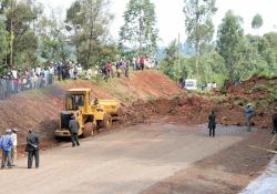 Road construction in Kenya