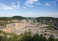 Quenast aggregates quarry near Brussels, Belgium