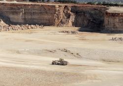 motor grader at Balcones Quarry 