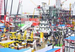 Outdoor area at bauma China 2016 pic: Messe München