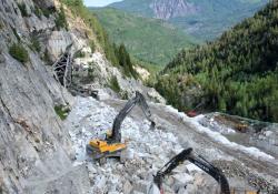 Volvo excavators, Rocky Mountains