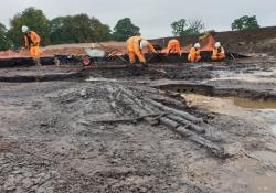 Stone Age settlement Tarmac quarry  IMAGE 01 - Prehistoric timber house.jpg