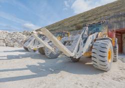 A third Volvo L150H loading shovel has been supplied to Albion Stone for its mining operations at the Jordans and Bowers mines on the Isle of Portland