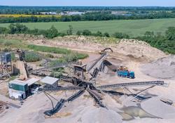 The Maykopskaya Nerudnaya Kompania aggregates production site near the city of Maykop in southern Russia