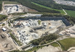 The huge Vällsta quarry, north of Stockholm, is operated by Skanska