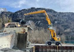 The Liebherr LH 60 M Port Litronic material handler will assist in the quarrying and production of the trademark Brienzer Sand product