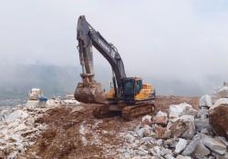  A EC480DL crawler excavator in operation at the Yen Bai Province marble quarry