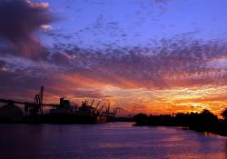 US Concrete cementitious terminal bulk storage facility Port of Stockton California