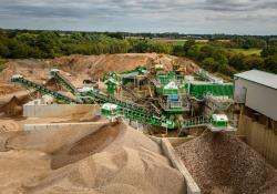 SRC’s latest CDE C&D waste recycling plant at Martell’s Quarry, just outside Colchester, Essex