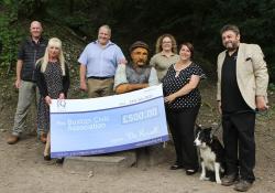 Pat Bowles, chairman of the Derbyshire branch of the Institute of Quarrying; Viv Russell, chair of the Institute of Quarrying, and Sarah Fry, head of membership and marketing at the Institute of Quarrying, with Simon Fussell and Lucy Marsden, of Buxton Civic Association and Buxton Advertiser editor Louise Cooper. Photo: Buxton Advertiser