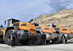 The handover ceremony for Rinsche's latest L 586 XPower wheeled loader