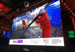 The creators claim Concretene - here being poured at Manchester’s Mayfield regeneration scheme - can cut the amount of concrete required in construction projects by up to 30%