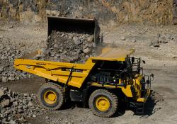 A Continental tyre on a Komatsu RDT