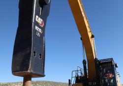  The H215 S hammer is designed for use on Cat's 374 and 395 excavators