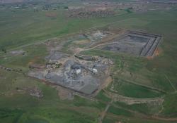 An aerial view of the Rooikraal Quarry pit