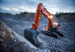 Hitachi Construction Machinery (Europe) has welcomed growth in the French aggregates and quarrying and construction machine markets. Pictured is a Hitachi ZX490-7 excavator at work in a quarry