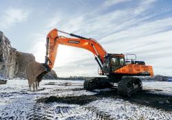 The 53-tonne DX530LC-7 excavator will be on show in the UK for the first time