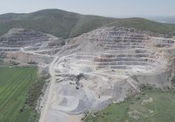 A limestone quarry owned by one of Turkey’s biggest operators, Biga Maden