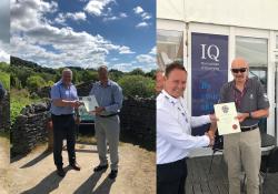 Receiving their IQ Honorary Fellowships (left to right): Paul Meadows, Paul Joel, Rob Farnsfield, and Ian Thomas (image credit Steve Adam)