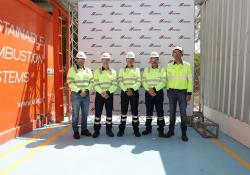 From left to right: Jesus Garcia, VP of operations; Jesus Gonzalez, president of CEMEX South, Central America and the Caribbean; Fernando Gonzalez, CEO of CEMEX; Juan Gabriel Rijo, operations director; Jose Antonio Cabrera, CEMEX country manager in the Dominican Republic