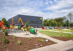 The new BAU Süddeutsche Baumaschinen Handels facility at its branch in Kempten