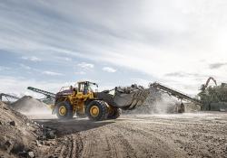 The upgraded and versatile Volvo CE L350H wheeled loader is well suited to quarrying, mining and heavy-infrastructure-linked applications