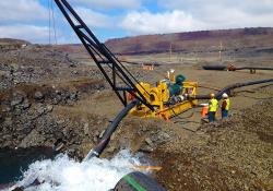 A Multiflo ME electric pump on  a US work site