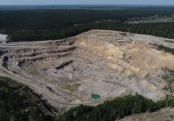 NNK's Novobibeevsky granite quarry located in the Bolotninsky district of Russia’s Novosibirsk region.  Pic: NKK Russia