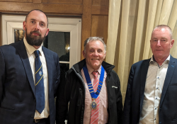 Eddie Nethery (centre) will serve as chairman of the Institute of Quarrying in Northern Ireland for two years