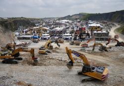 A view of Hillhead 2024 from the quarry face viewing platform