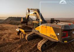 Electric machines such as Volvo CE's mid-size EC230 electric excavator can reduce a fleet’s carbon emissions in the switch to cleaner sources of power. Image: Volvo CE