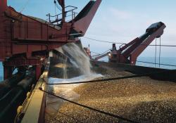 Aggregates being washed