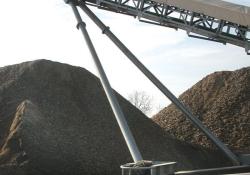 quarry aggregate piles